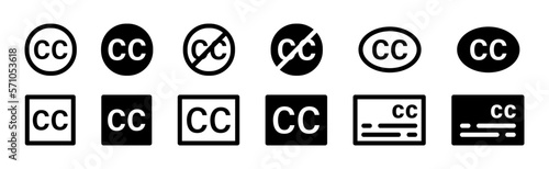 Subtitle icon collection. Closed captioning signs. Subtitle icon elements. EPS 10 photo