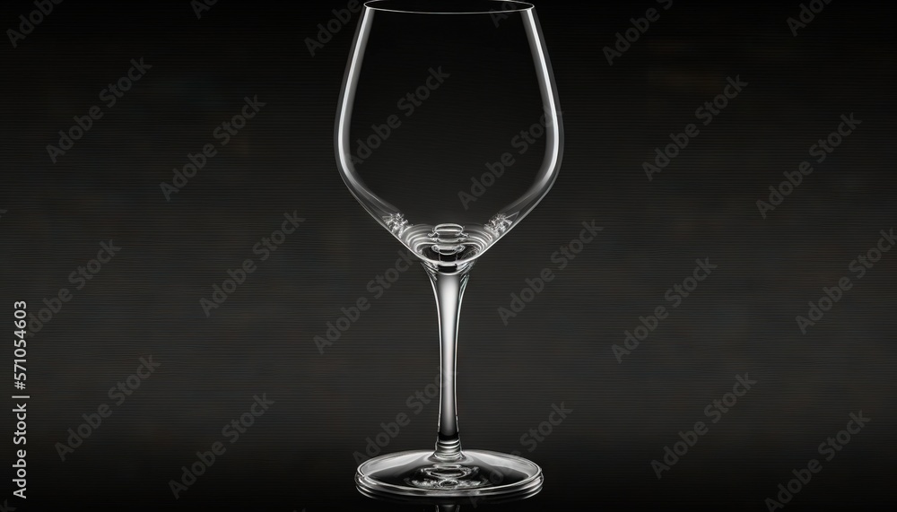 a wine glass is shown on a black background with a reflection of the wine glass in the bottom of the glass and the bottom of the wine glass. generative ai a wine glass is shown on a black background with a reflection of the wine glass in the bottom of the glass and the bottom of the wine glass. generative ai