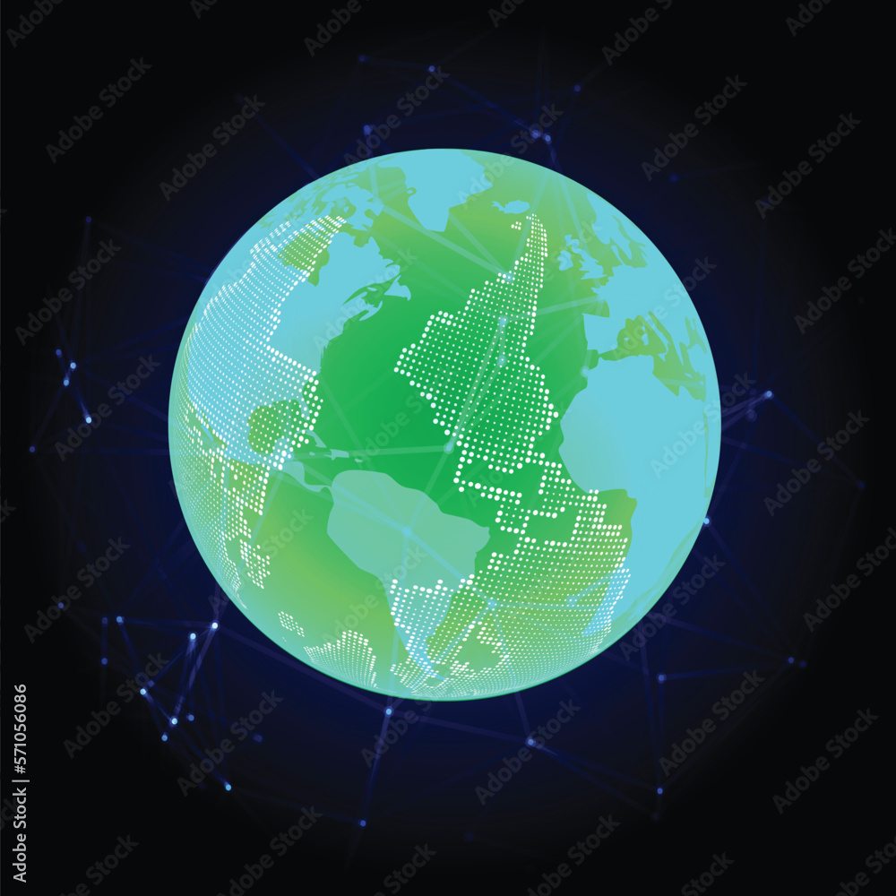 Naklejka premium digital blue background futuristic technology