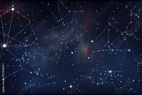 Space and galaxy astrology or astronomy background with star constellations. 