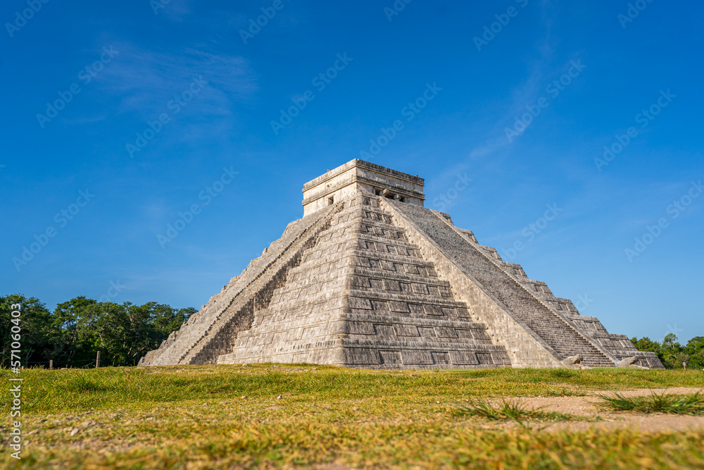 Pyramid of Kukulcan in the Chichen Itza Archaeological Zone.