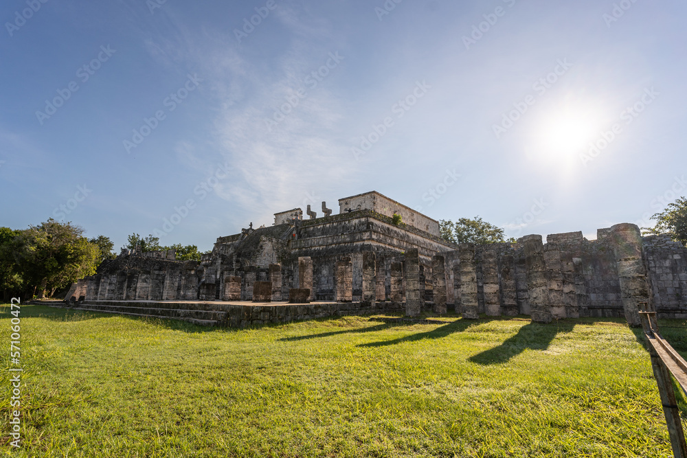 Temple of the Warriors in the Chichen Itza Archaeological Zone.