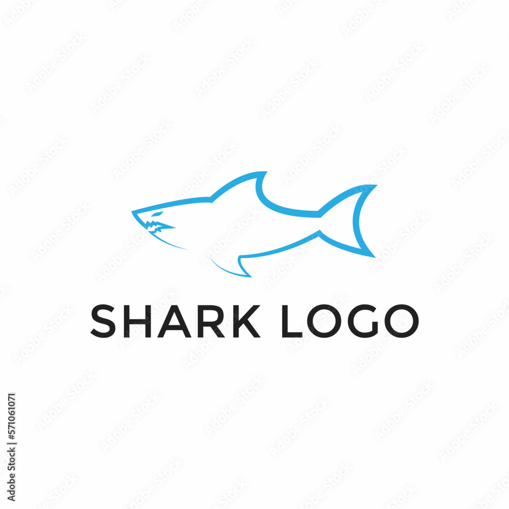 Simple sharks vector logo design template Simple sharks vector logo design template
