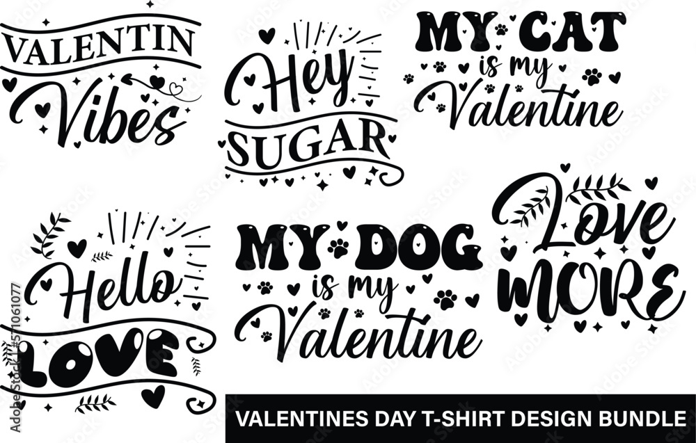Fototapeta premium Valentines Day Special SVG Bundle