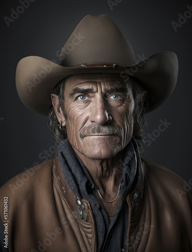 Texan Cowboy portrait-Male portrait-Generative AI