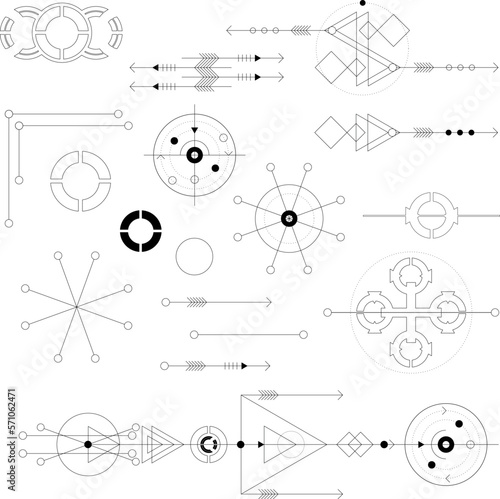 Grafik Vektor geometrische Elemente Set