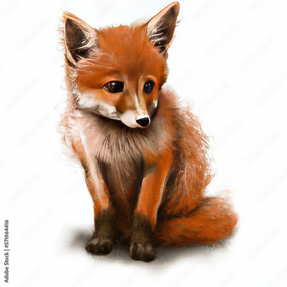 Obraz premium Lonely Fox Cub