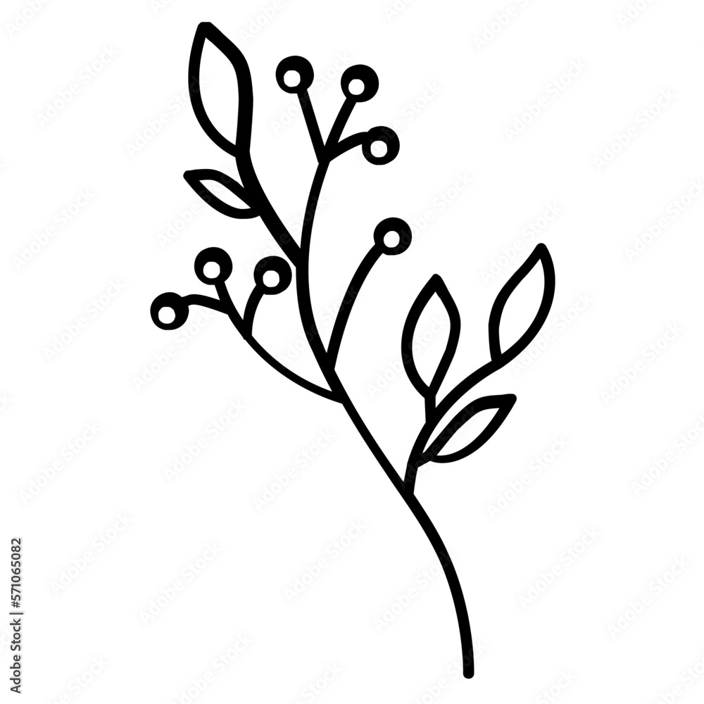 leaves and flowers icon 