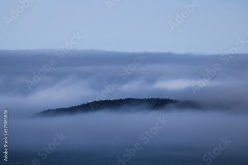 Morning fog on the ocean