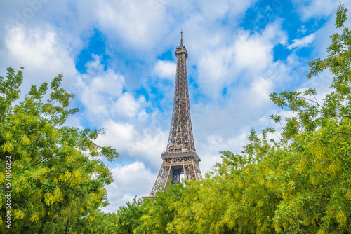 Eiffel Tower seen from the park in Paris. France © Pawel Pajor