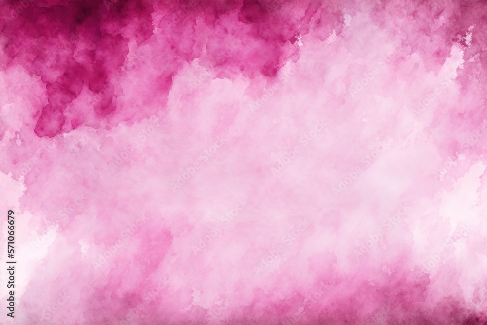 Ai generate pink Watercolor paper background. Abstract Painted Illustration. Brush stroked painting.