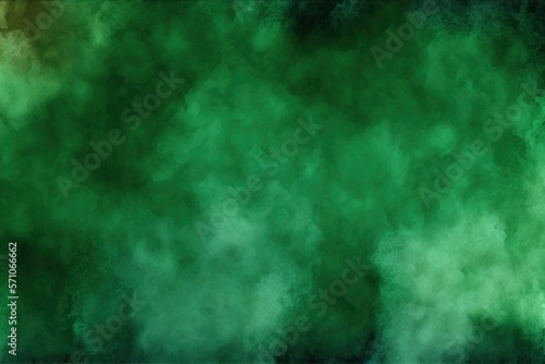 Ai generate green Watercolor paper background. Abstract Painted Illustration. Brush stroked painting.