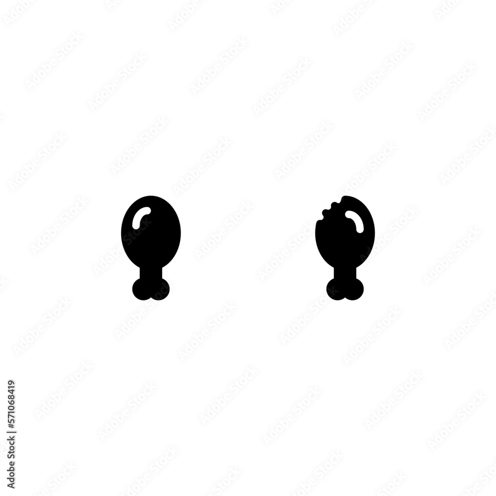 Fried chicken Icon, Logo, and illustration Vector Fried chicken Icon, Logo, and illustration Vector