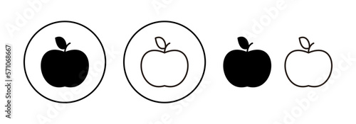 Apple icon vector for web and mobile app. Apple sign and symbols for web design.