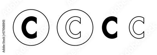Copyright icon vector for web and mobile app. copyright sign and symbol