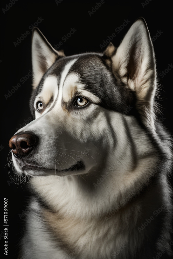 siberian husky, husky, generative ai