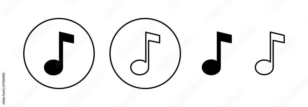 Music icon vector for web and mobile app. note music sign and symbol Music icon vector for web and mobile app. note music sign and symbol