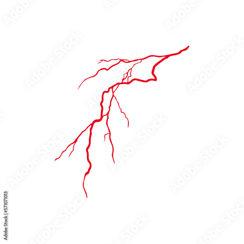 vector illustration of red lightning