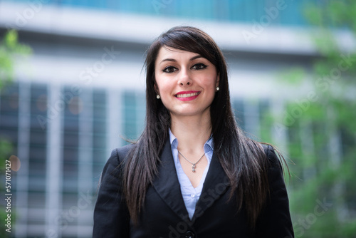 Portrait of a young smiling business woman
