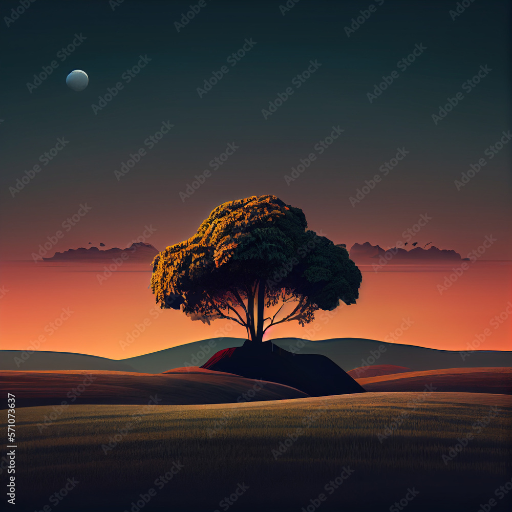 simple landscape background