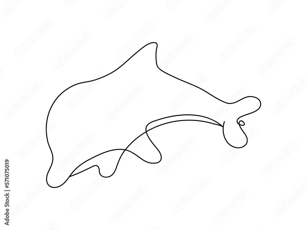 Line art dolphin concept. Minimalistic creativity and art. aesthetics and elegance. Representative of underwater world. Animal, fauna and wild life, sealife. Cartoon flat vector illustration Line art dolphin concept. Minimalistic creativity and art. aesthetics and elegance. Representative of underwater world. Animal, fauna and wild life, sealife. Cartoon flat vector illustration