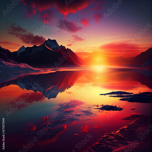 beautifull sunrise landscape