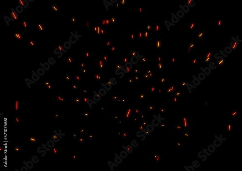 飛び散る火花のエフェクト素材Fire sparks background