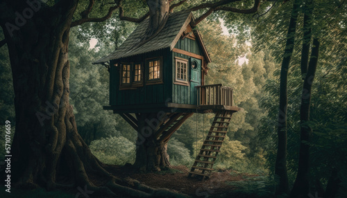 Forest with a Treehouse