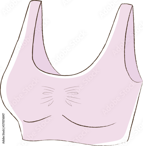 ブラジャーのイラスト（ノンワイヤー・ナイトブラ）