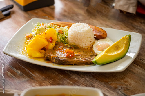 Foto Cooked posta meat - traditional Colombian dish