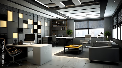Modern business office interior, Comfortable Co-working Space