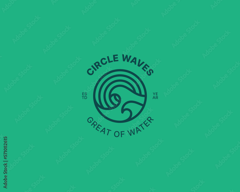Creative simple modern circle waves logo Creative simple modern circle waves logo