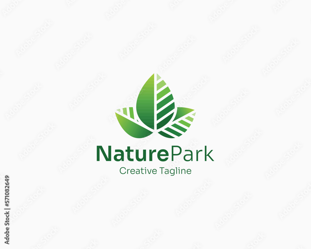 Green leaf natural logo gradient Green leaf natural logo gradient