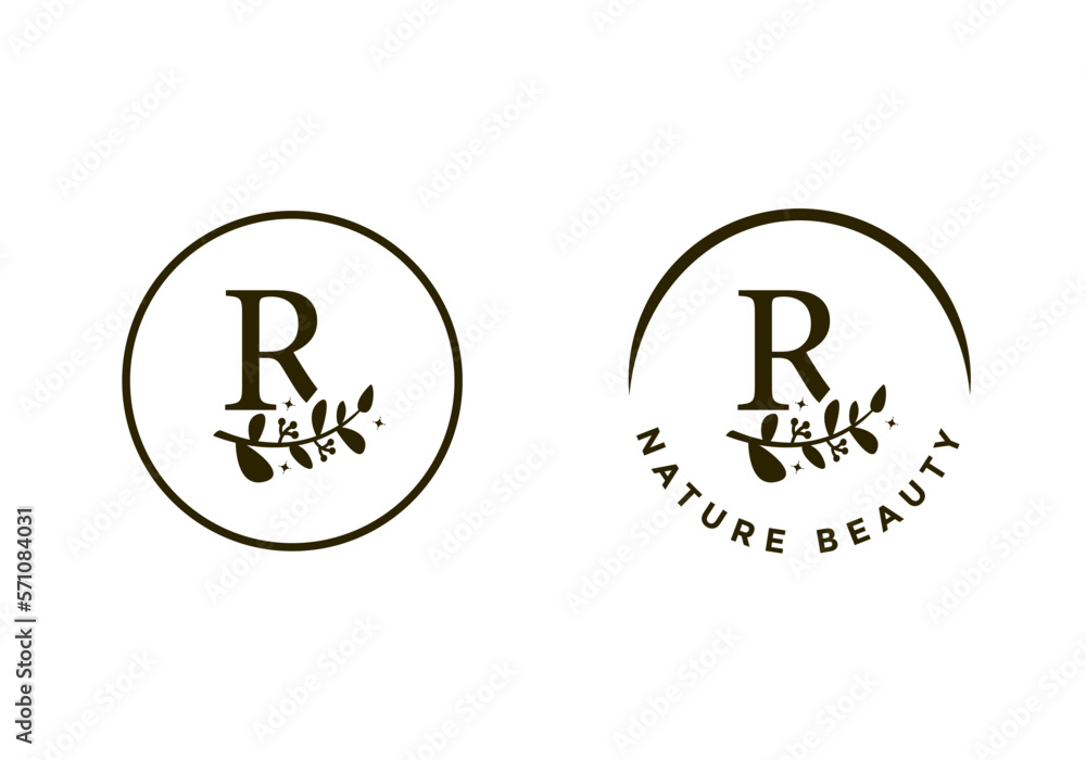 letter R logo, suitable for the company's initial symbol.