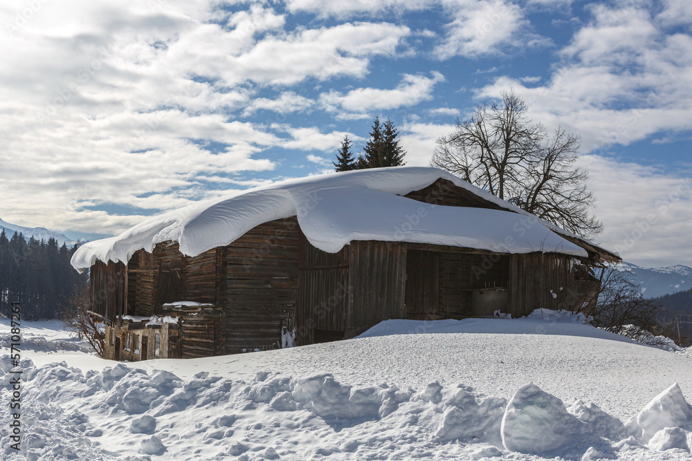 Beautiful snowy winter landscape around Ramsau and mount dachstein in austria Beautiful snowy winter landscape around Ramsau and mount dachstein in austria