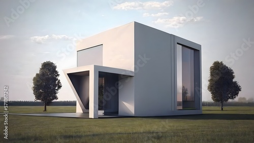 Minimalist architecture concrete modern interior