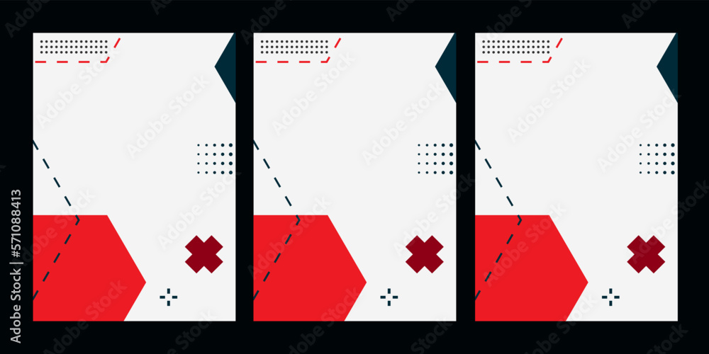 Color neo geo poster. Modern grid flyer with geometric shapes, geometry graphics and abstract background vector set. Geometry grid pattern banner