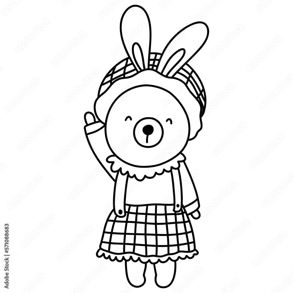 Easter Rabbit Animal Farmer, Easter Elements, Easter farm concept Easter Rabbit Animal Farmer, Easter Elements, Easter farm concept