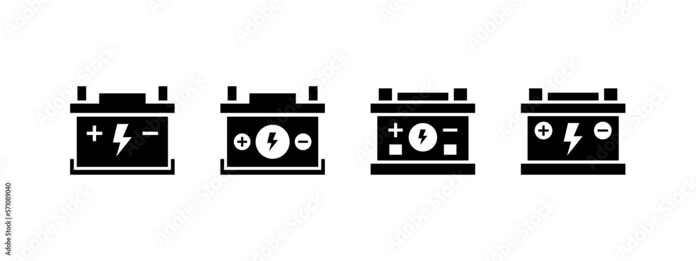 accumulator icon set. accumulator icon in black style - stock vector. accumulator icon set. accumulator icon in black style - stock vector.