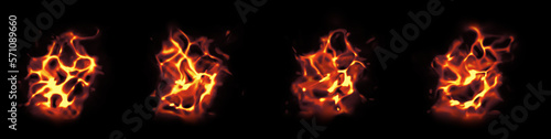 火の玉４種類の背景エフェクト　Fireball