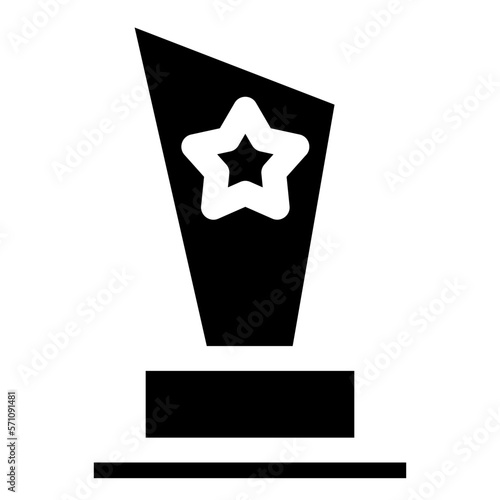 Black and White Trophy Icon combines elegance and a professional look. This icon provides a stunning symbol of achievement and recognition. Ideal for use in company documents, certificates, or present