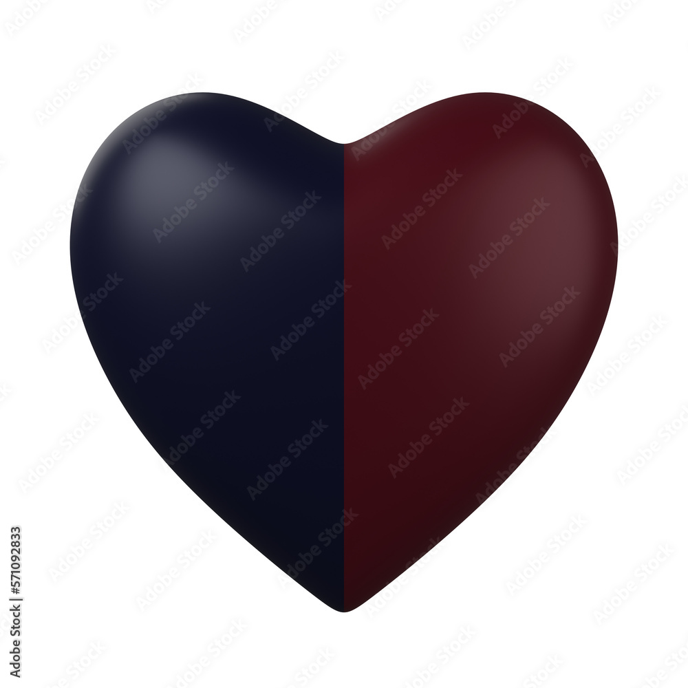 Two tone heart 3D model Two tone heart 3D model