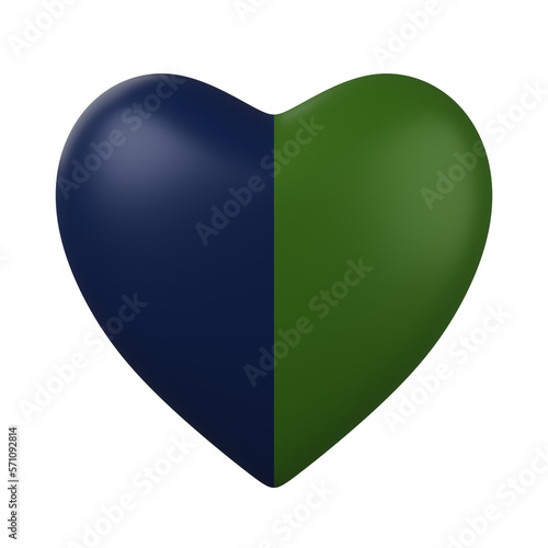 Free Download Two tone heart 3D model - GFXLoad