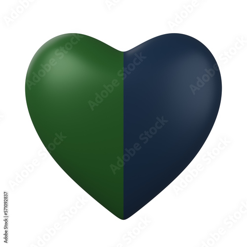 Free Download Two tone heart 3D model - GFXLoad