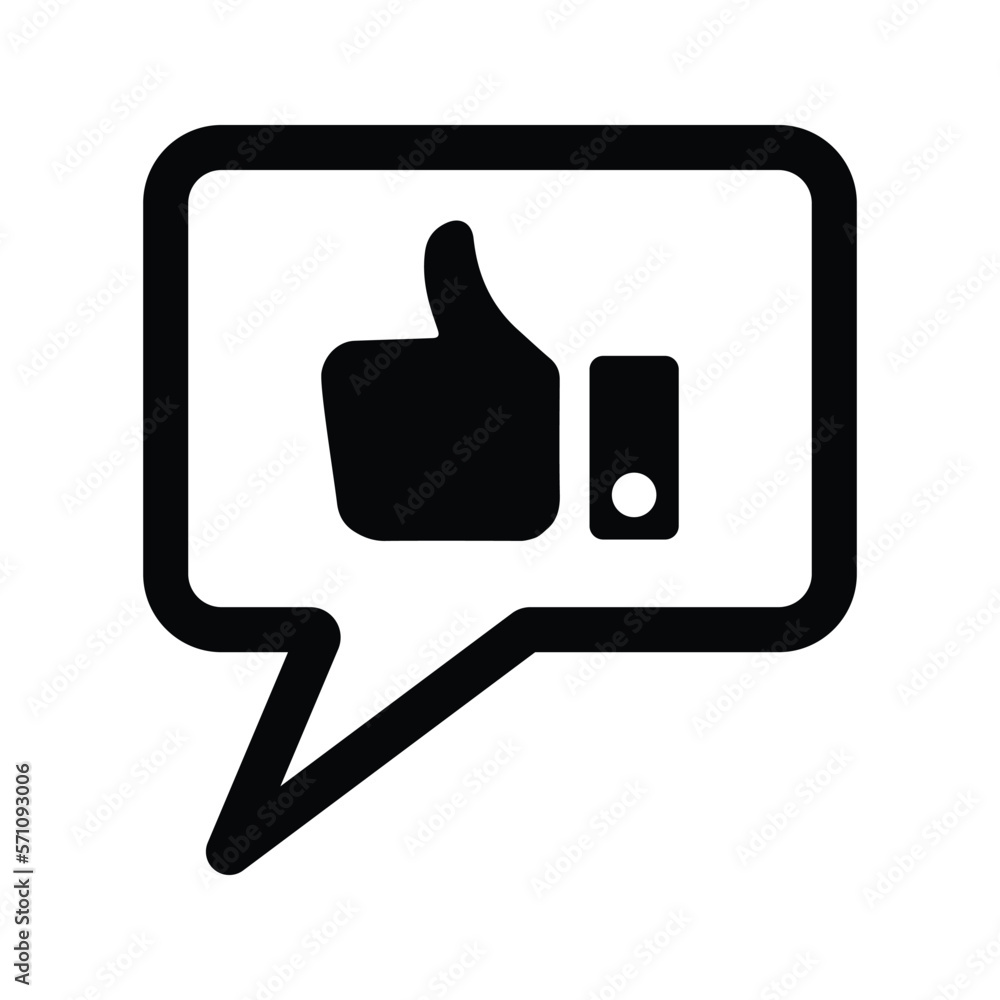 Feedback, like, thumbs up icon. Vector illustration.