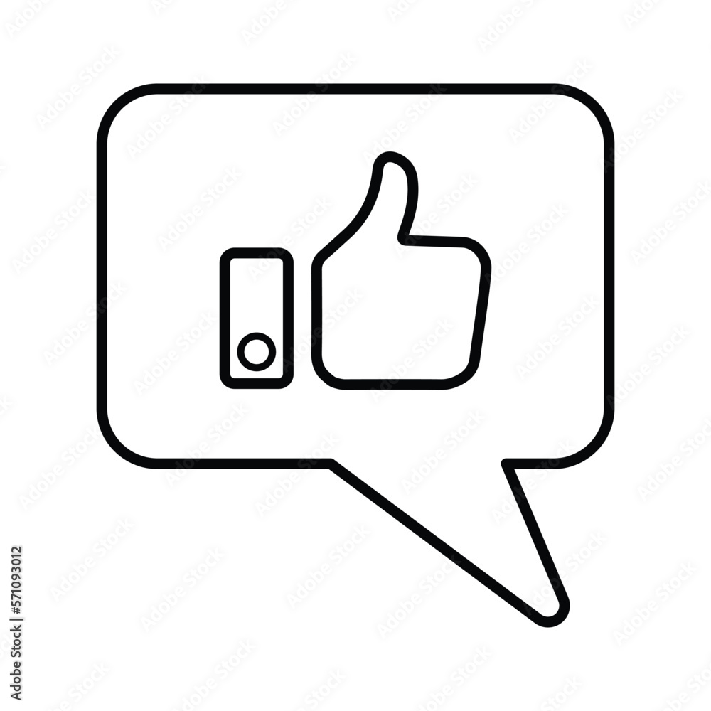 Feedback, like, thumbs up icon. Vector illustration. Line symbol. Feedback, like, thumbs up icon. Vector illustration. Line symbol.