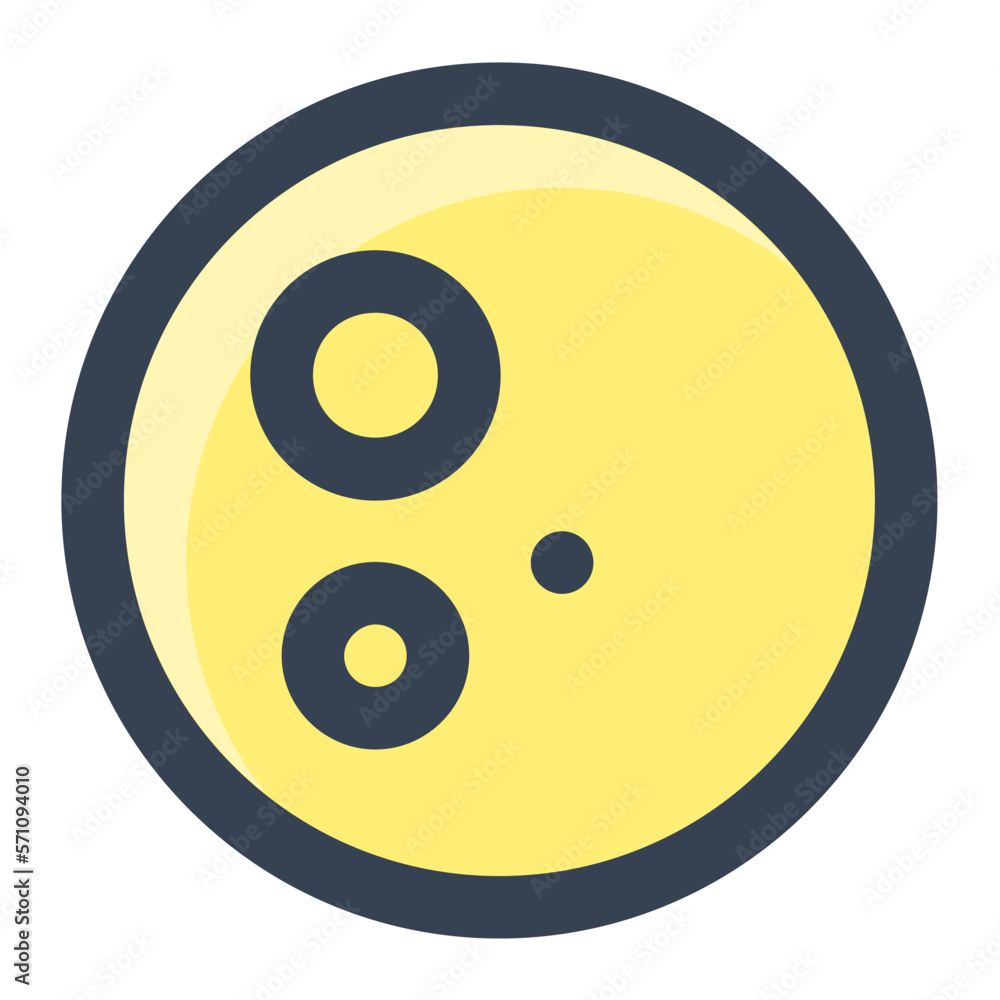 Full moon phase in color filled icon. Moon, planet, surface, space Full moon phase in color filled icon. Moon, planet, surface, space