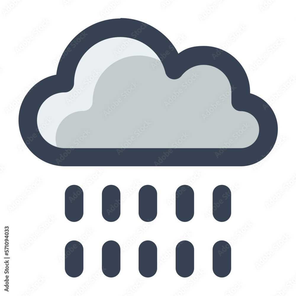 Rain season in gray filled color
icon. Heavy rain, cloud, storm, weather Rain season in gray filled color
icon. Heavy rain, cloud, storm, weather