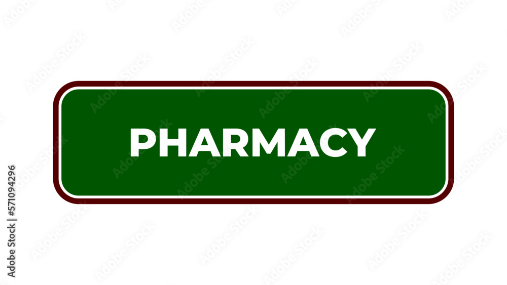 Pharmacy counter sign board plaque in hospital center, vector illustration in trendy style with matching green medical color. Tanda Loket Farmasi. Editable graphic resources for many purposes. Pharmacy counter sign board plaque in hospital center, vector illustration in trendy style with matching green medical color. Tanda Loket Farmasi. Editable graphic resources for many purposes.