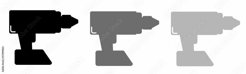 Drill. Illustration of a drill on a white background. Stock vector illustration. Drill. Illustration of a drill on a white background. Stock vector illustration.